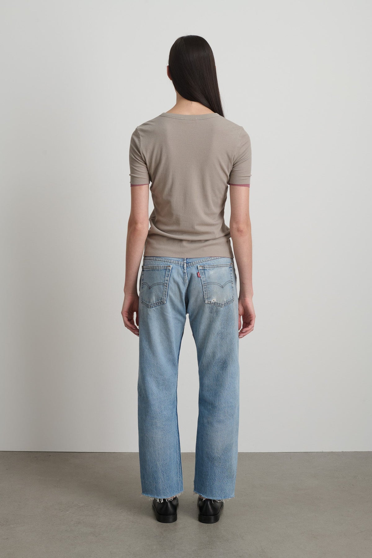 Double Tee Dove Grey / Pink