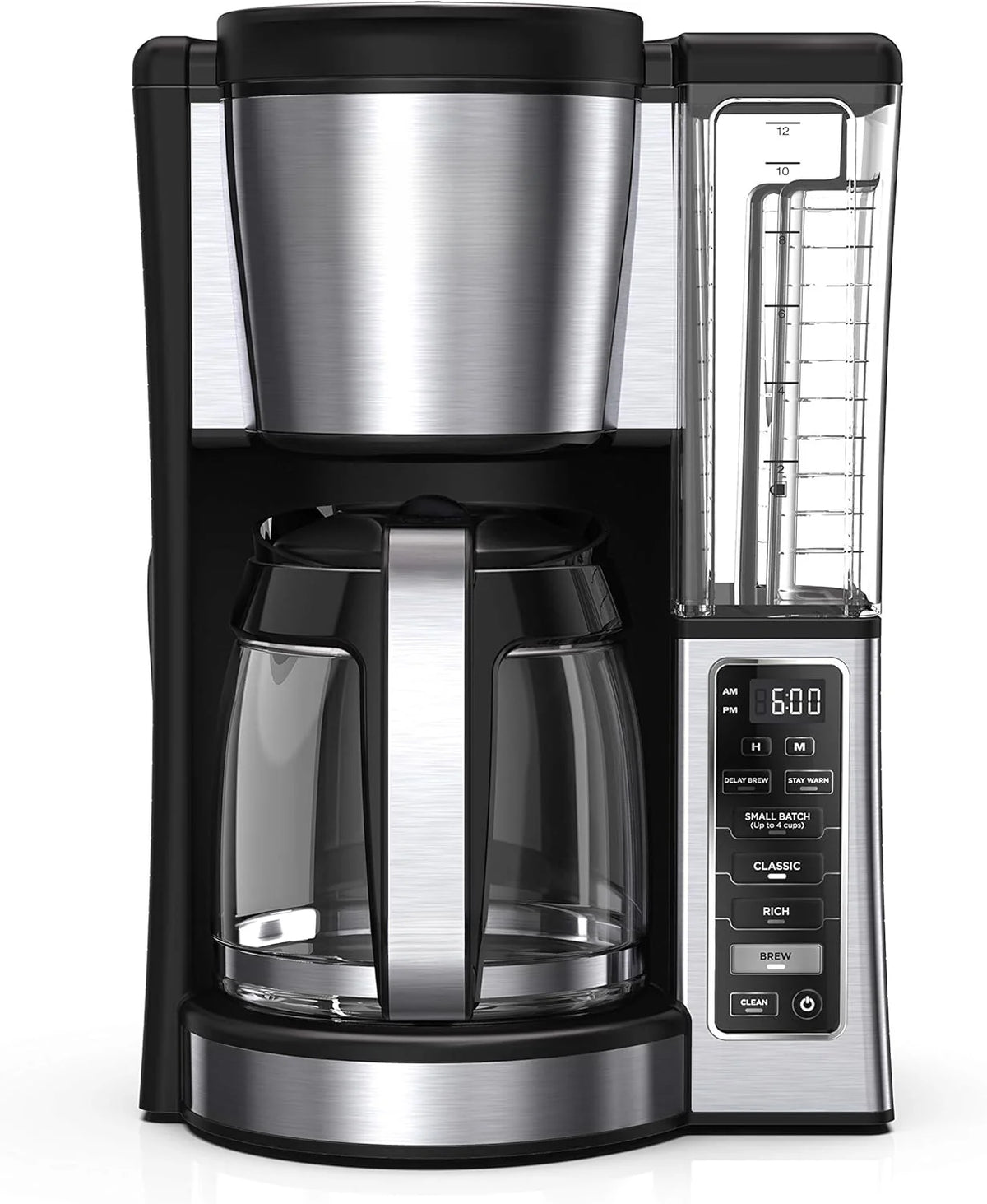 12-CUP Programmable Coffee Brewer, 2 Brew Styles, Adjustable Warm Plate, 60OZ Water Reservoir, Delay Brew - Black/stainless Steel