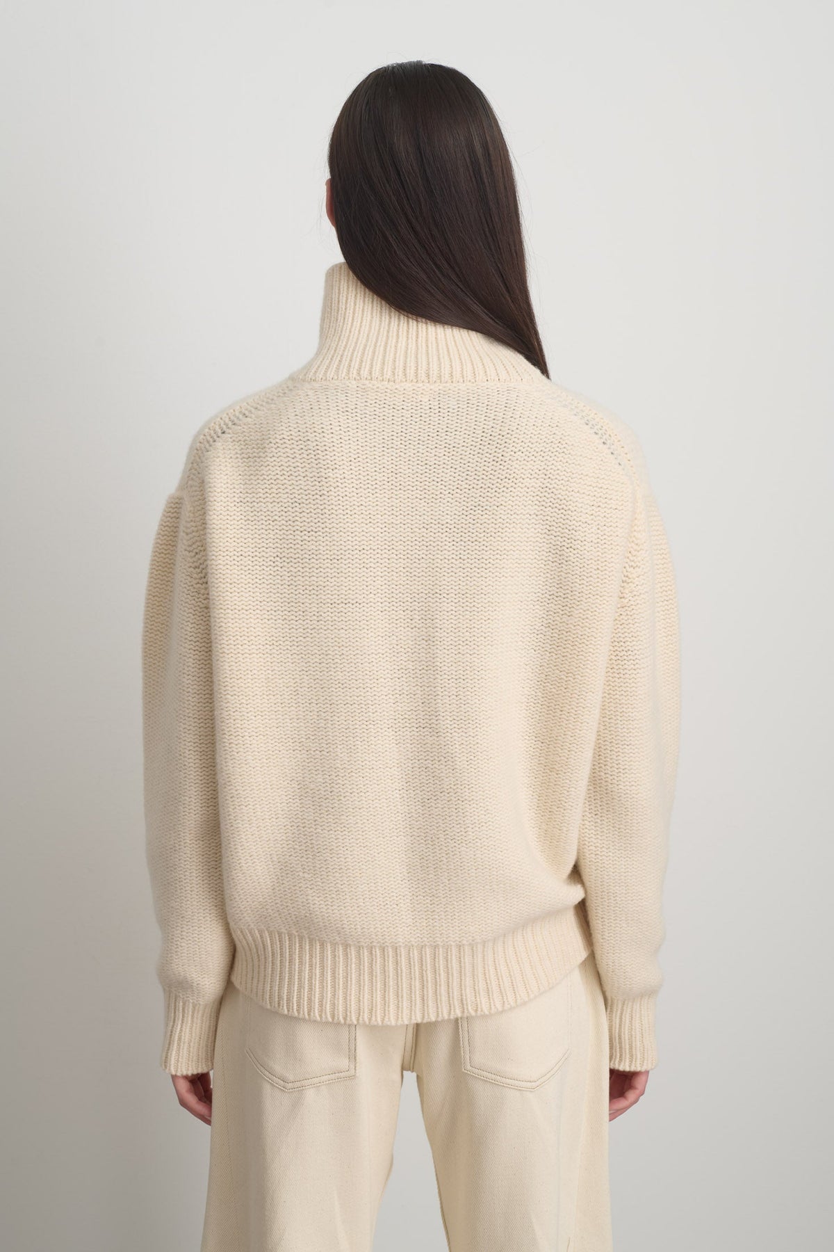 Indie Turtleneck Ivory Lambswool