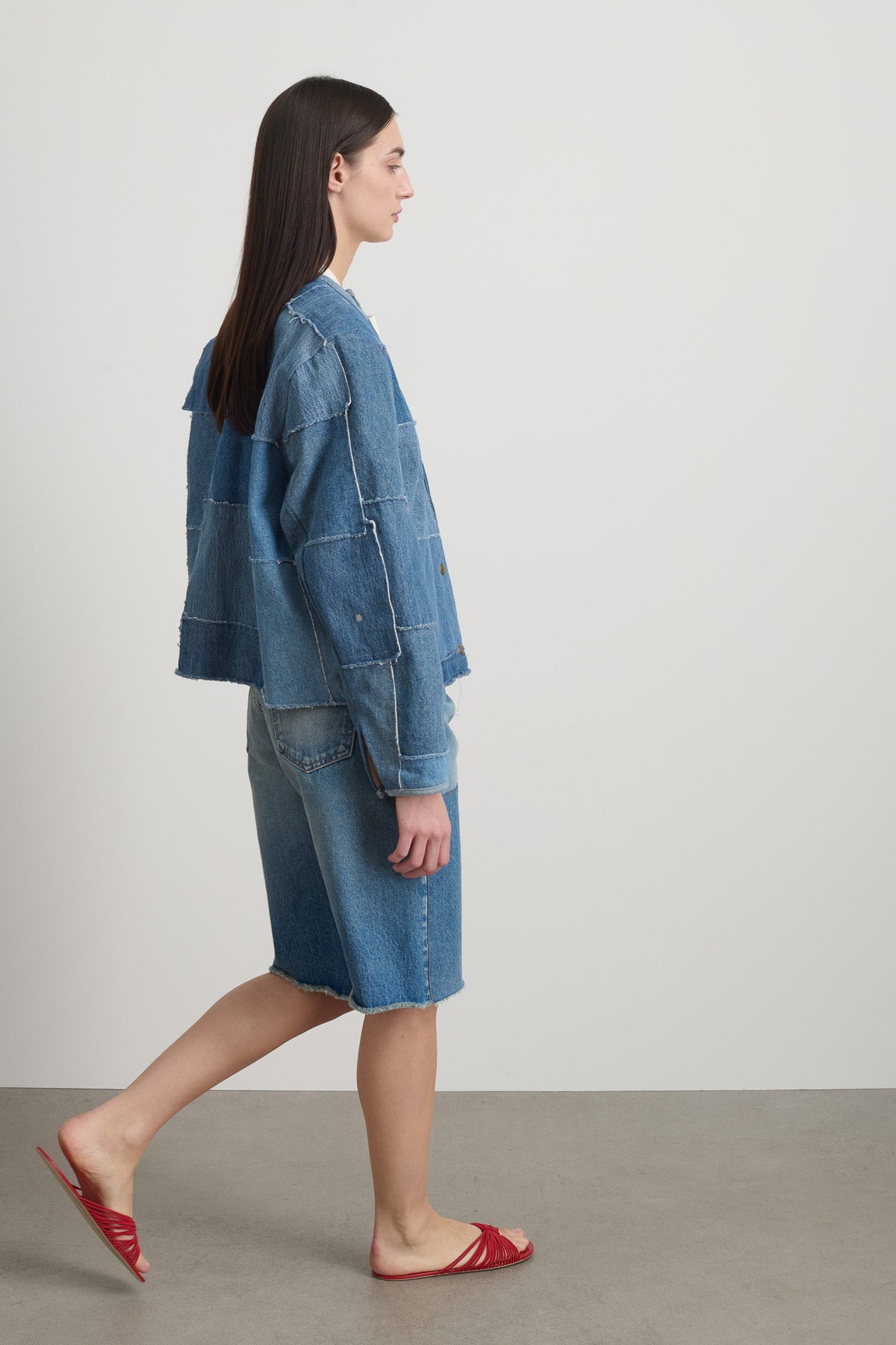 Madras Jacket Rework Vintage Indigo