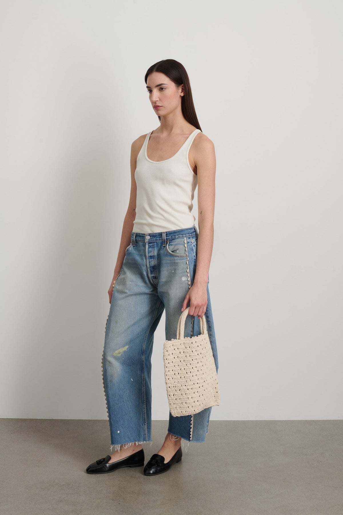 Nico Crochet Tote Ecrú
