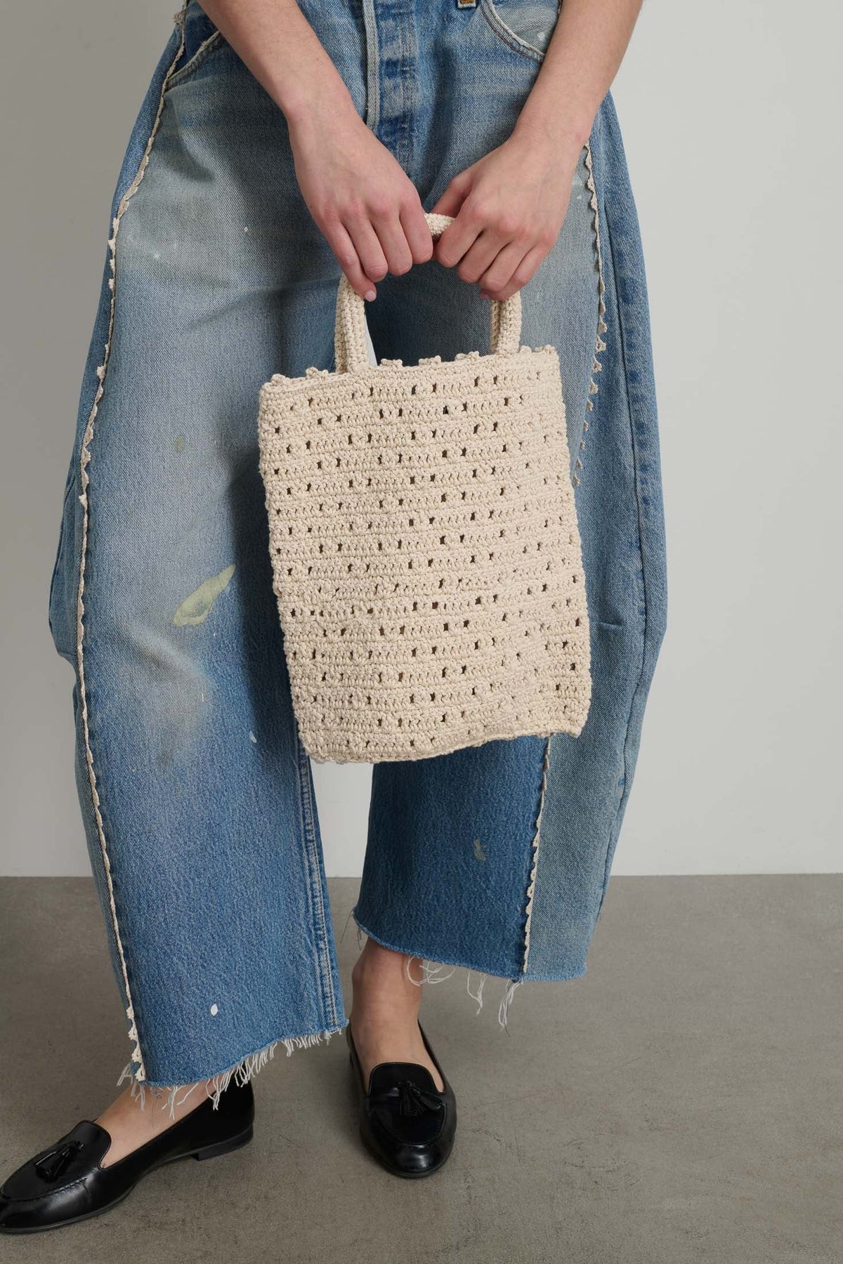 Nico Crochet Tote Ecrú