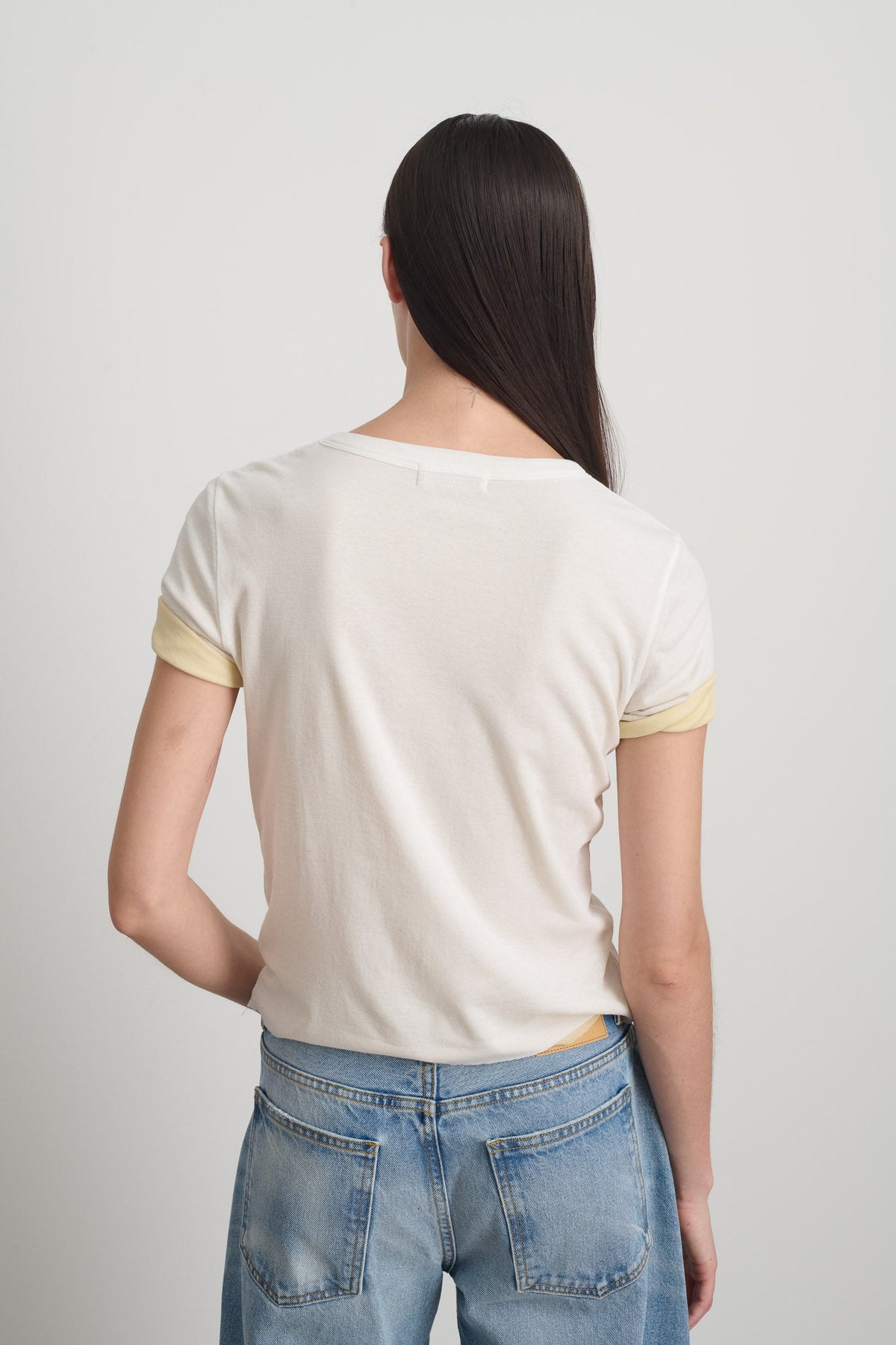 Double Tee White/Pale Yellow