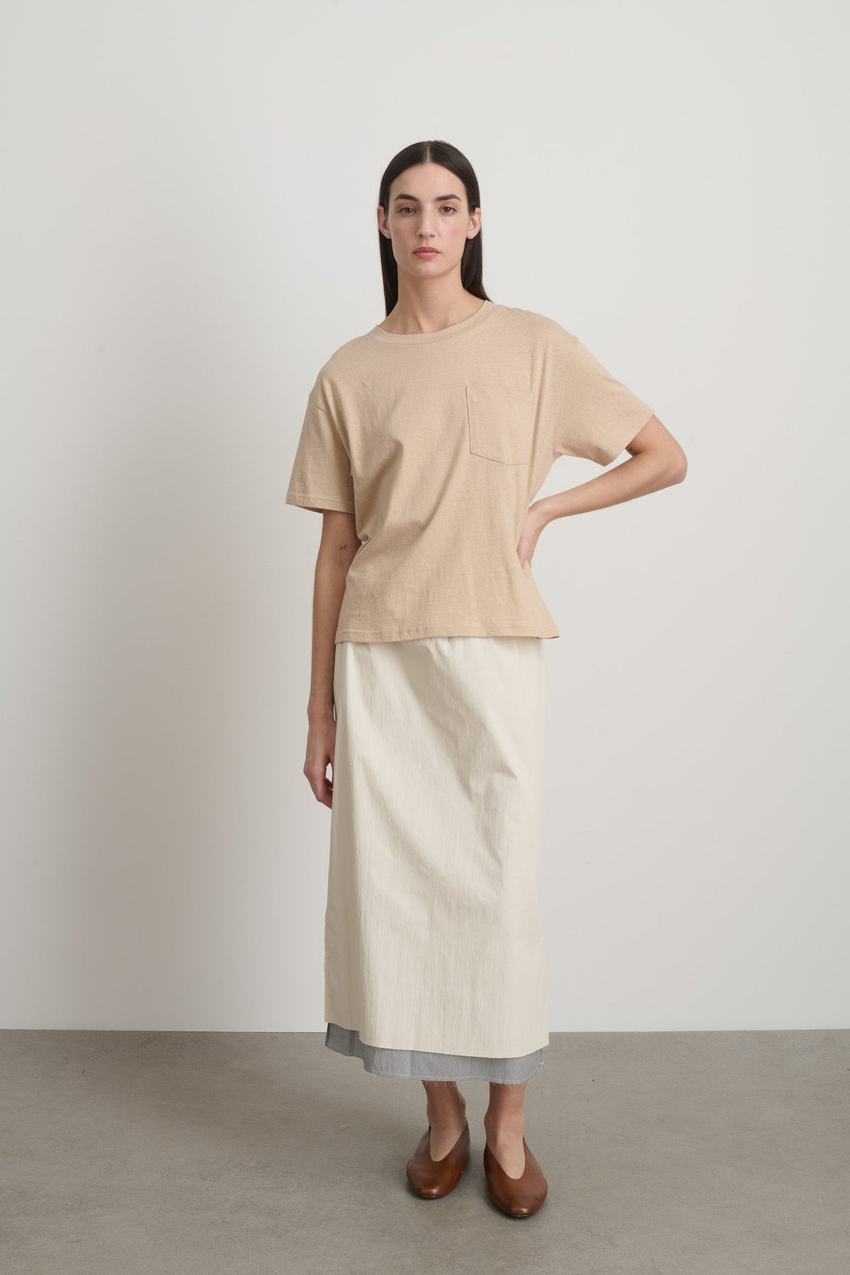Atlas Pocket Tee Peach