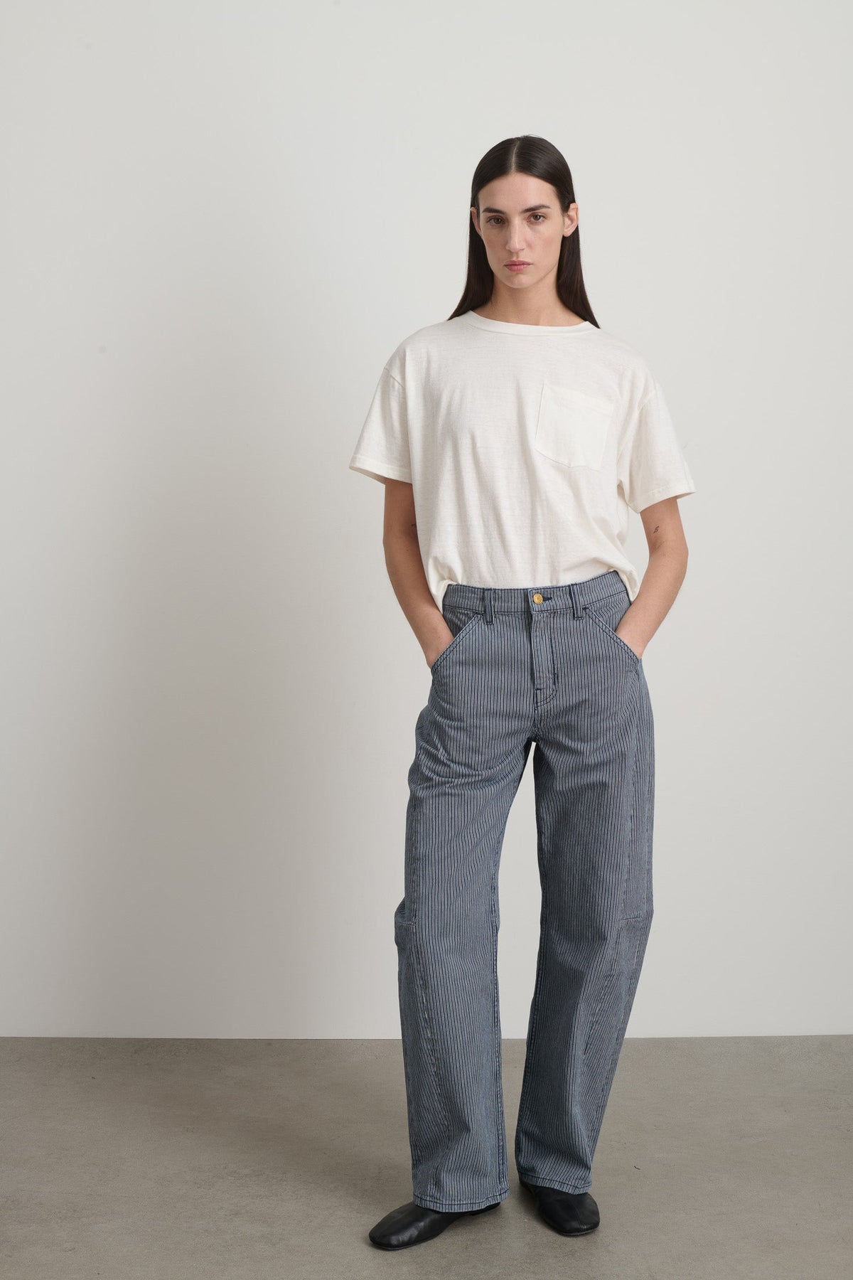 Lange Lasso Jean Indigo/White Stripe
