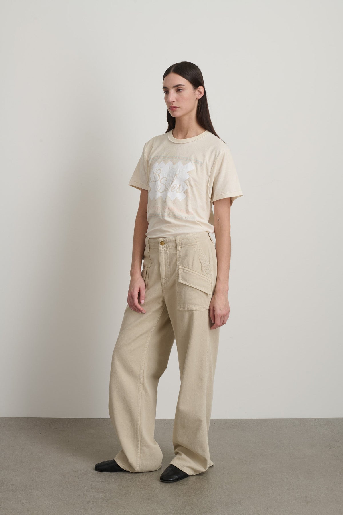 Roma Pant Chalk Overdye