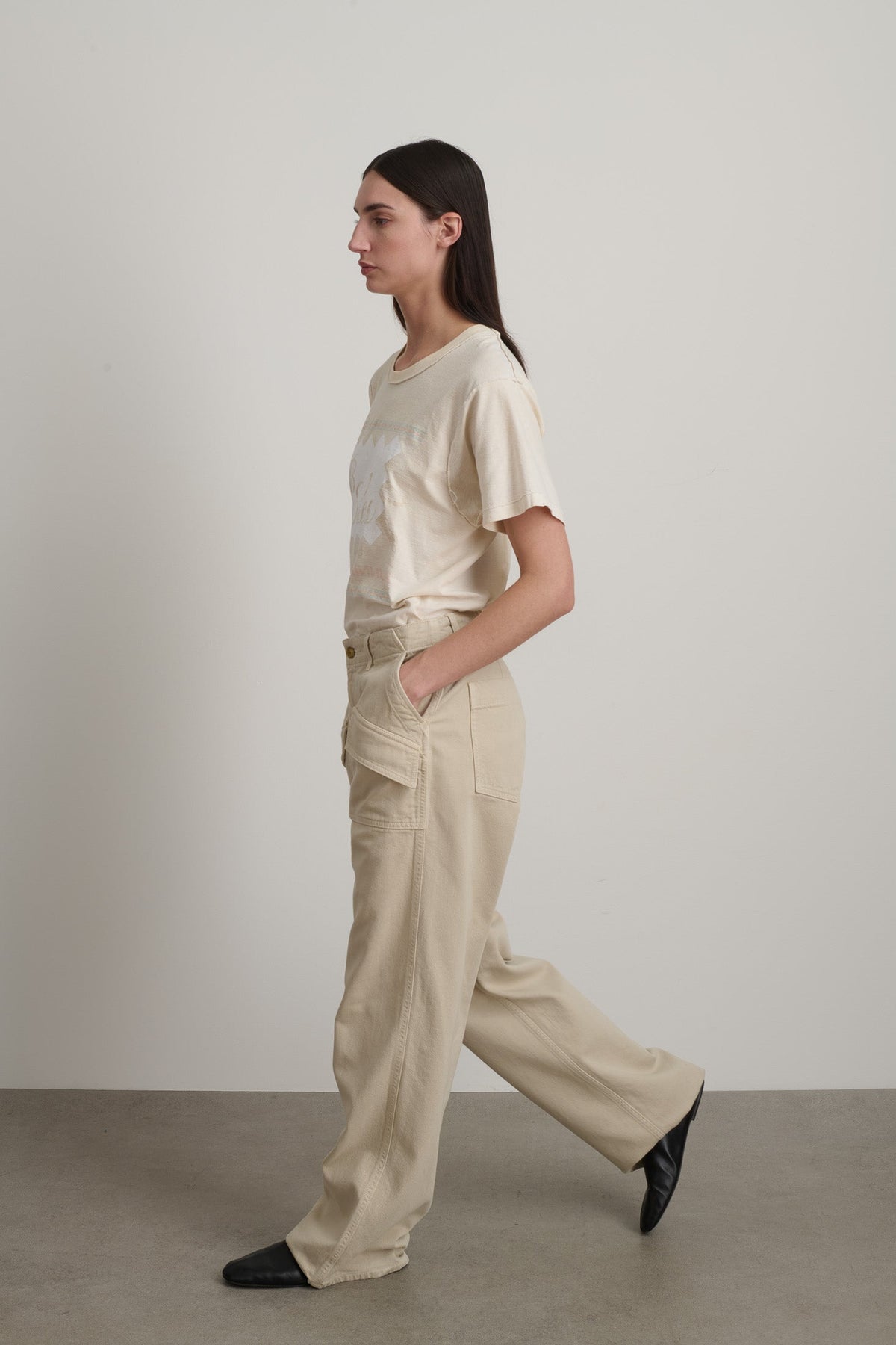 Roma Pant Chalk Overdye