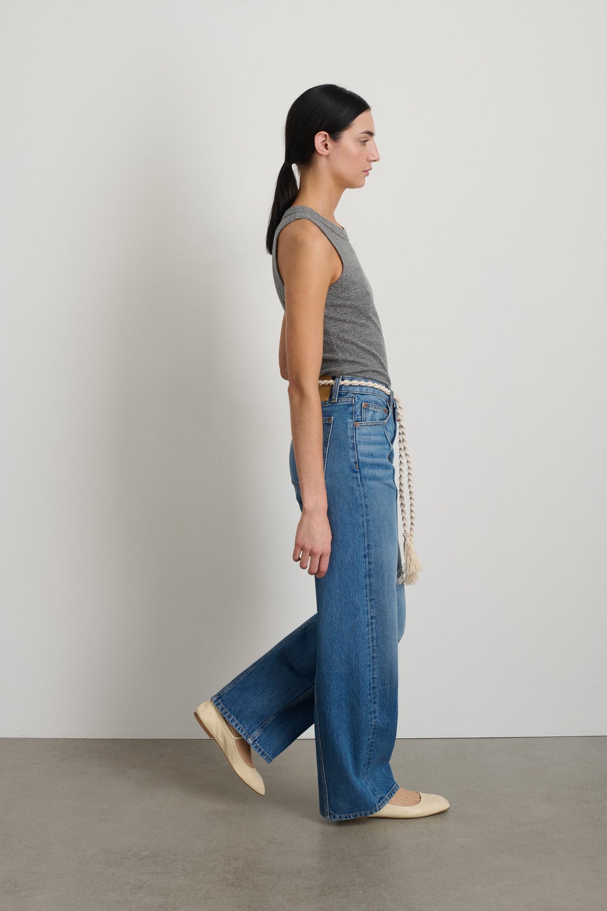 Fran Macramé Belt Ecru