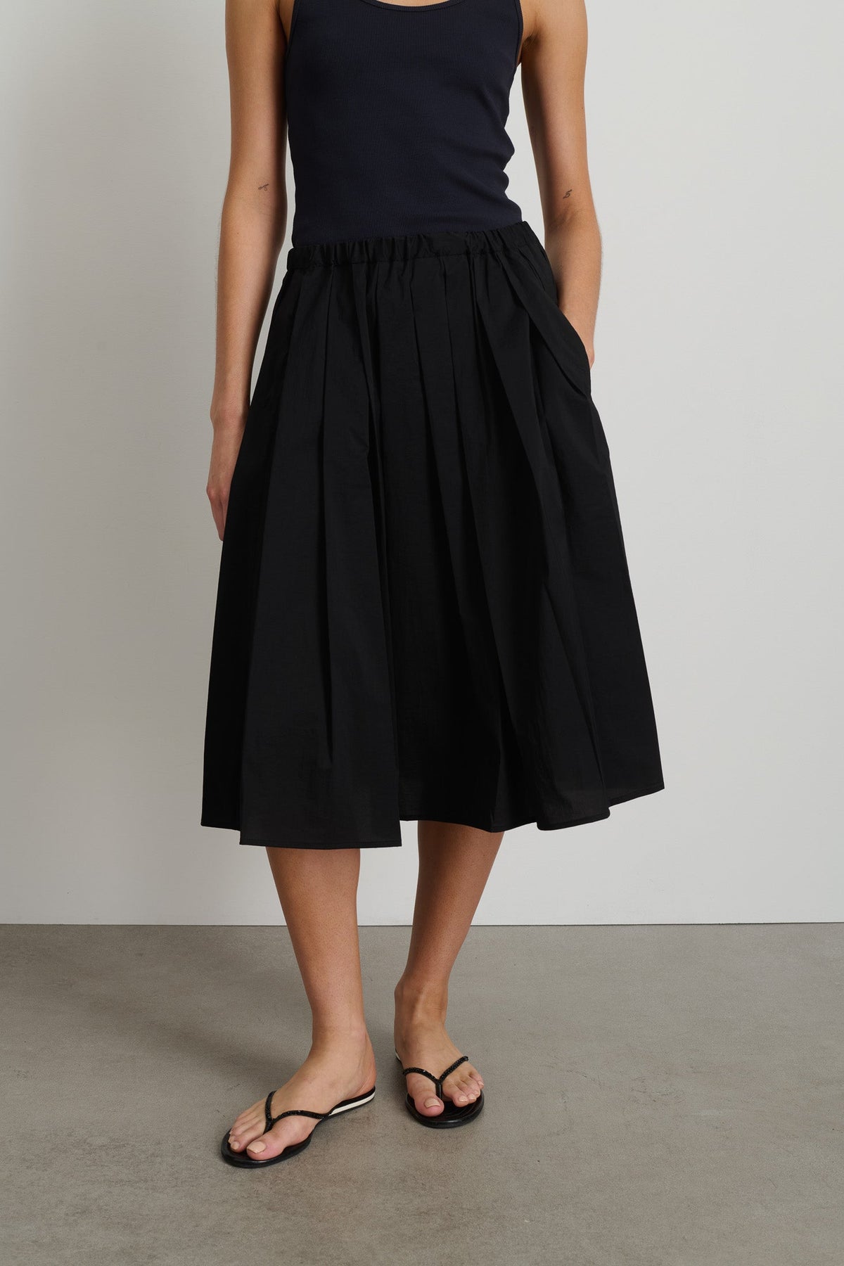 Eve Pleated Skirt Black