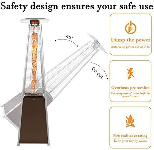 2-SETS Pyramid Outdoor Heater Standing, 42,000 btu Tower Patio Heaters Propane